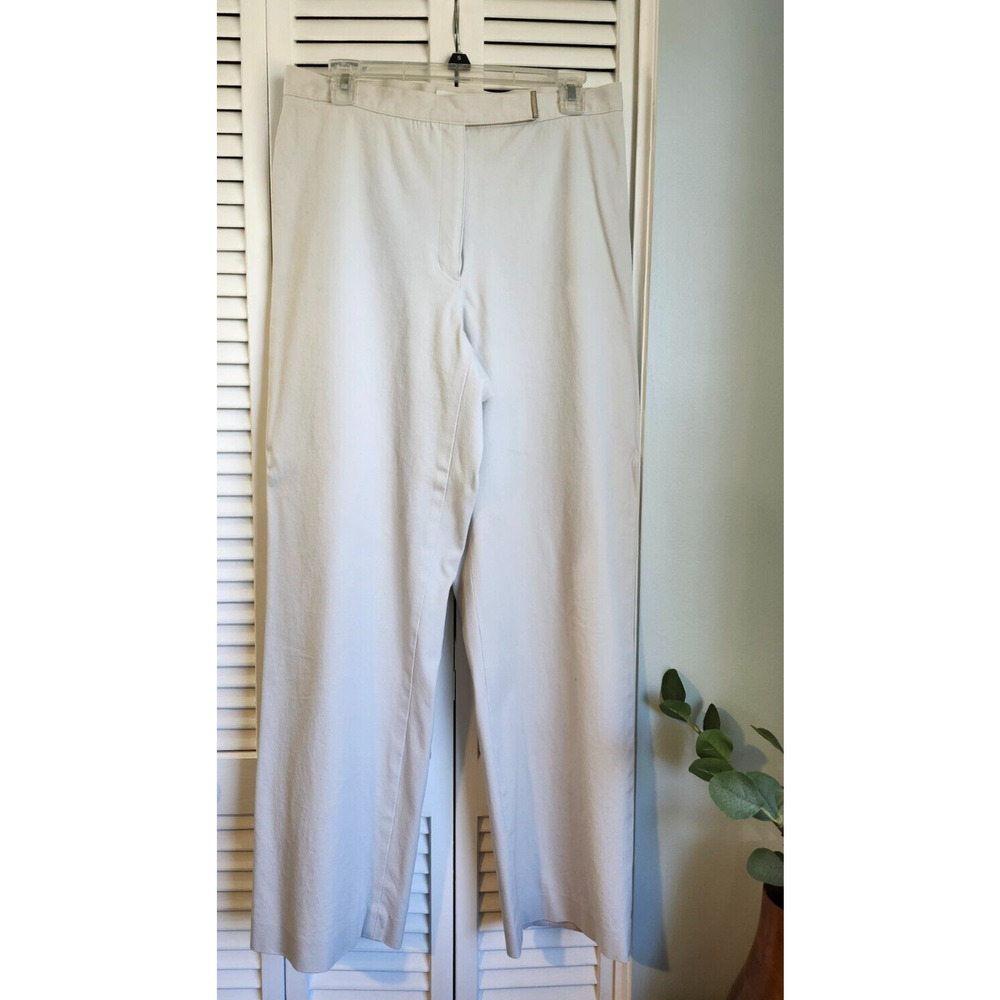 Liz Claiborne size 12 Anissa Wide Leg High Waist Pants Beige Career Classic